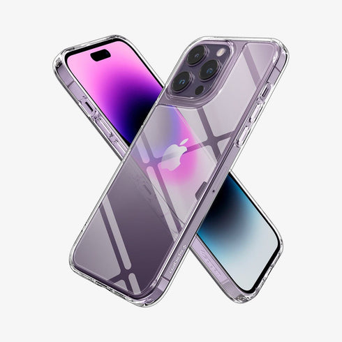 ACS04830 - iPhone 14 Pro Max Case Quartz Hybrid in crystal clear showing the back